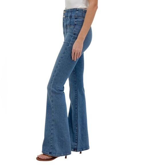 WE THE FREE High Rise Flare Stretch Denim Bohemian Festival Jeans 29 - Picture 10 of 10